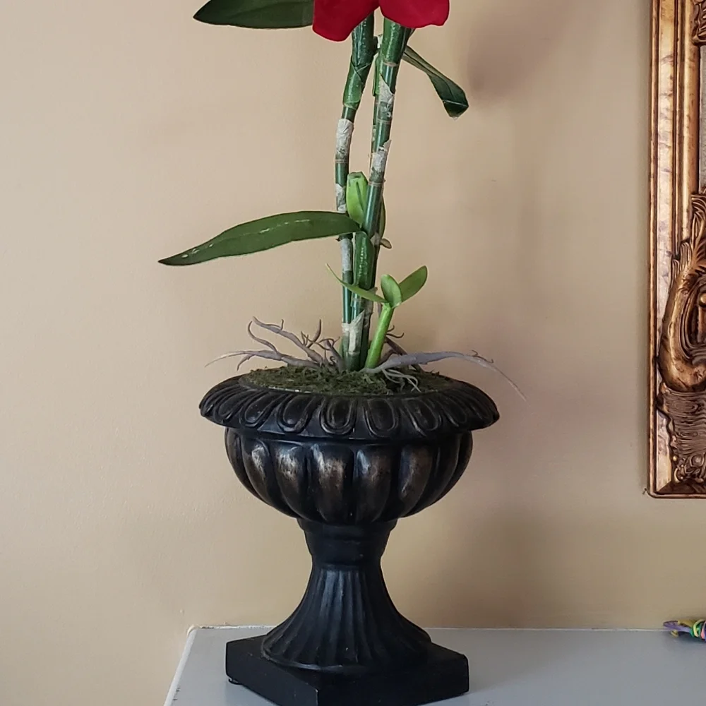 Beautiful Faux Florals in Decorative Vase
